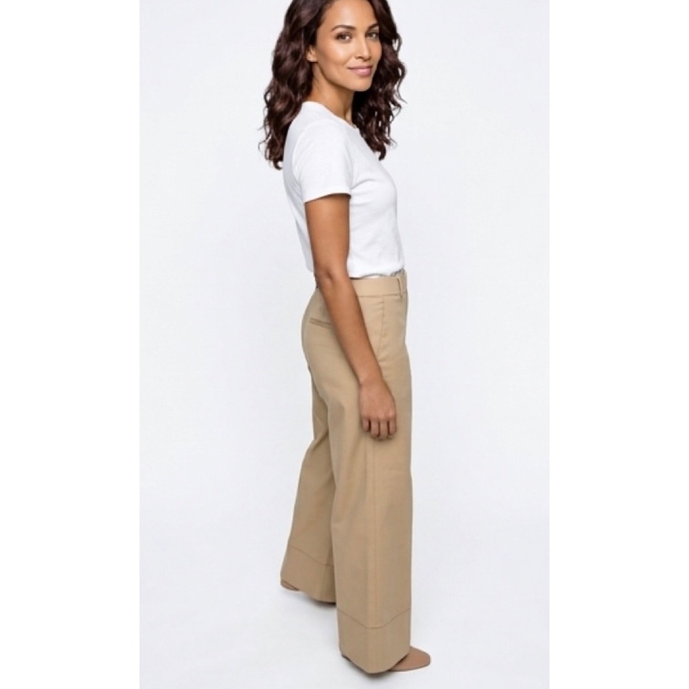 Loft Womens Tan Khaki Wide Leg Belted Trousers Pants Size 10 New 38066658